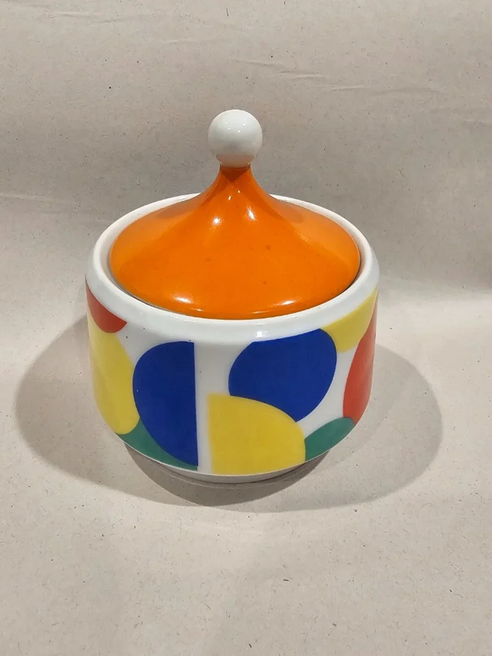 Vintage Arnart Capri by Maria 2833 Covered Sugar Bowl Mid Century Japan Floral